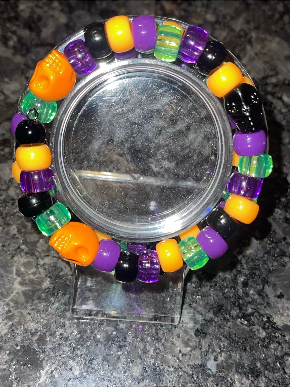 HANDMADE Halloween Skull Wrap Bead Bracelet - Choice of style